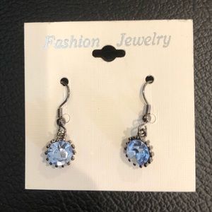 Blue Rhinestone Earrings